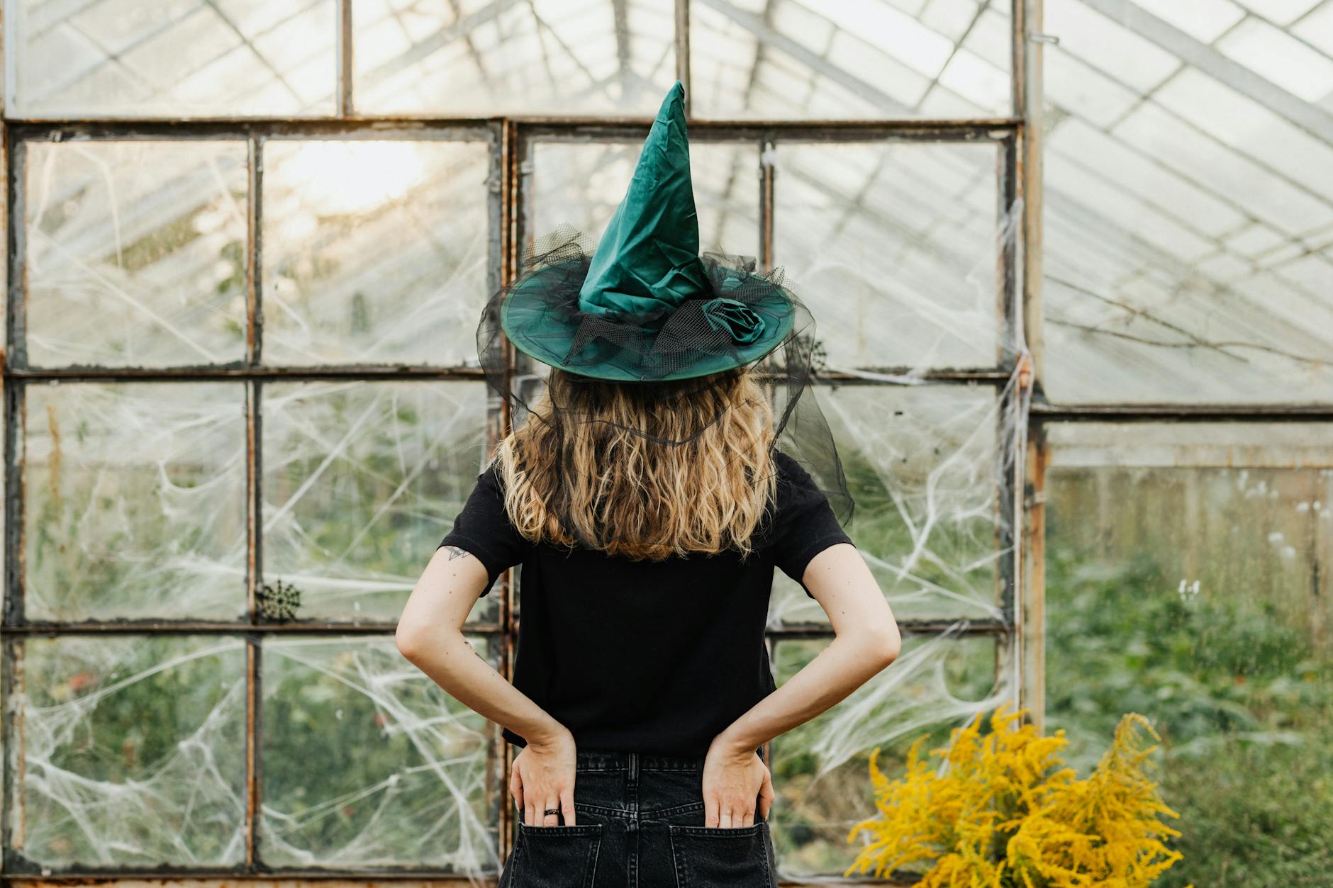 woman in witch hat